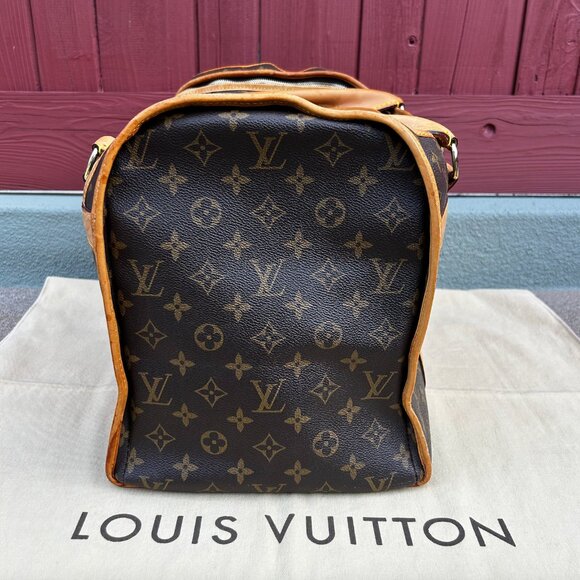 Authentic~LOUIS VUITTON~Monogram Canvas Sac Chien 40 Dog/Pet Carrier~LV Dustbag - Picture 7 of 16